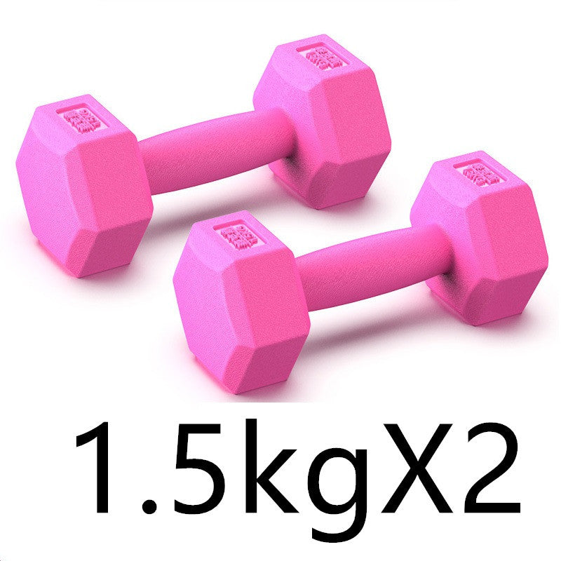 Rubberized Dumbbells Set Home Gym Arm Muscle Training Fitness