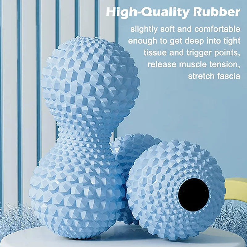 Peanut Massage Ball Double Lacrosse Mobility Therapy Tool