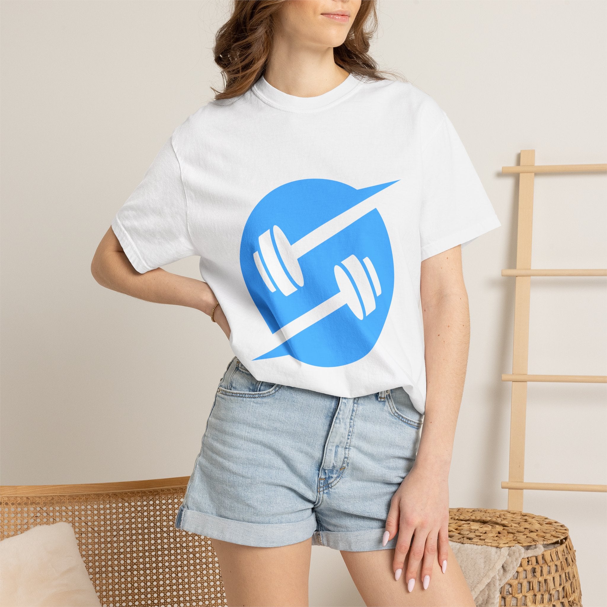 Fitness Dumbbell Logo T‑Shirt — Strength Training Gym Tee