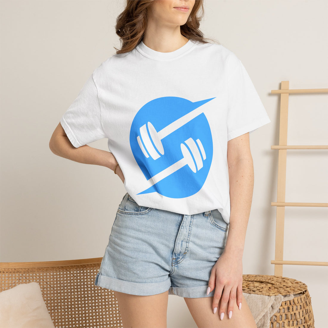 Fitness Dumbbell Logo T‑Shirt — Strength Training Gym Tee
