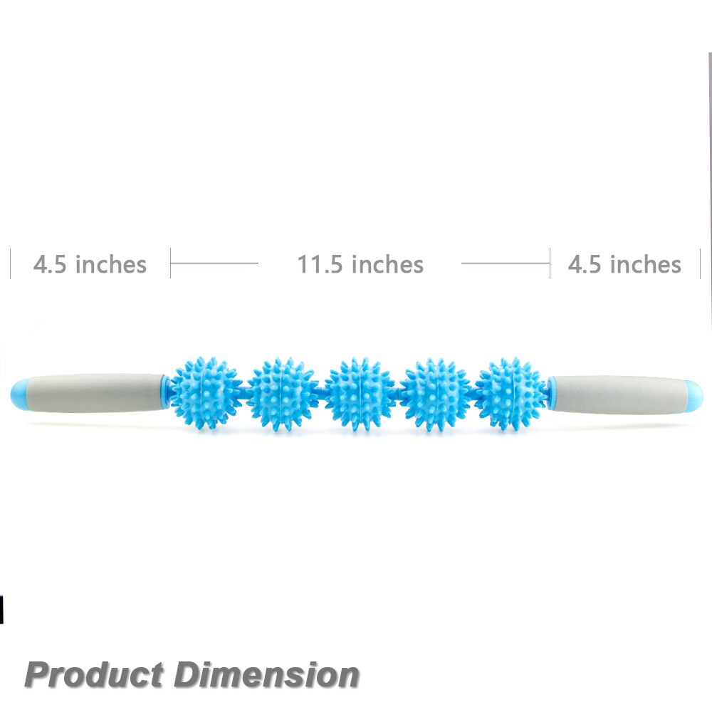 Muscle Roller Massage Roller Stick with Point Spiky Ball Back Roller