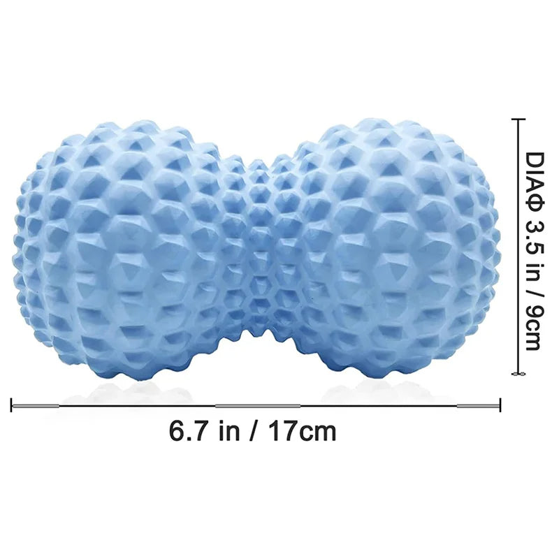 Peanut Massage Ball Double Lacrosse Mobility Therapy Tool