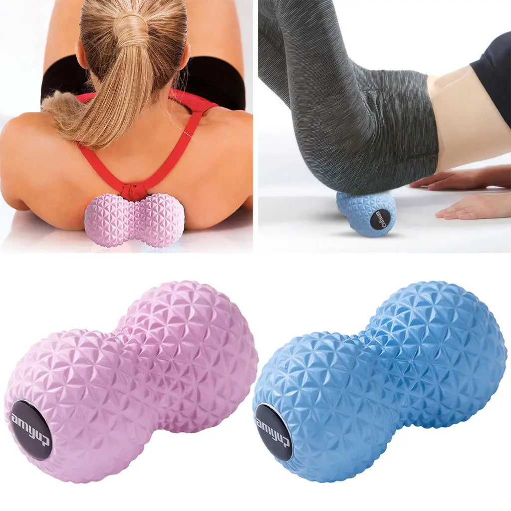 Peanut Massage Ball Double Lacrosse Mobility Therapy Tool