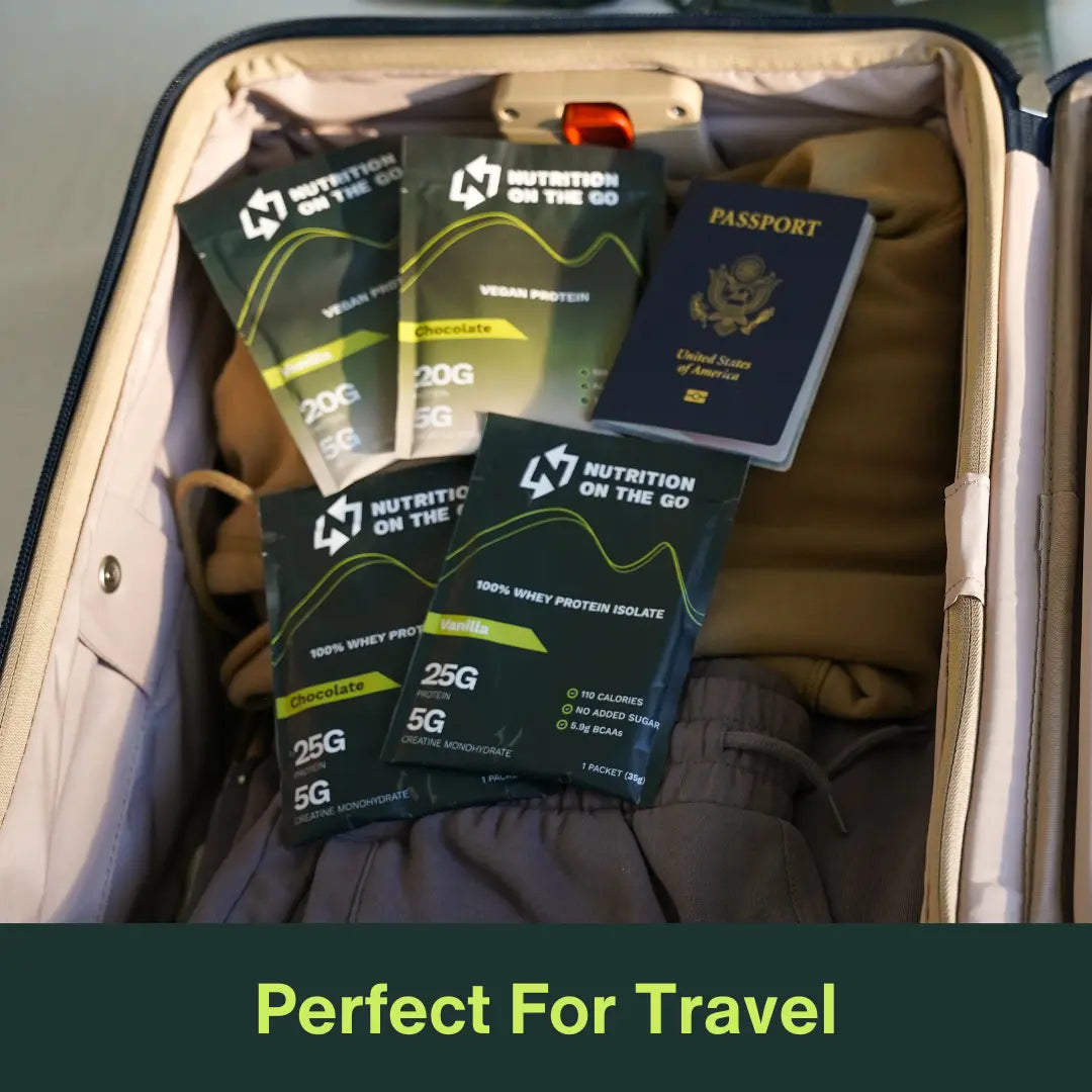 Vegan Protein Powder Creatine Single Serve Packets Travel Supplement