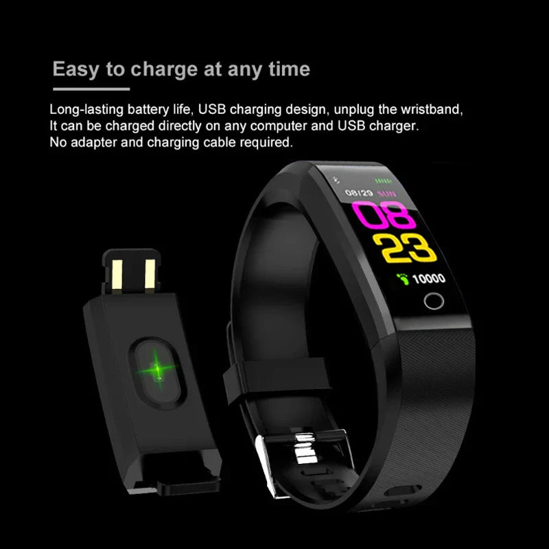 Smartwatch Men Women Heart Rate Blood Pressure Fitness Tracker
