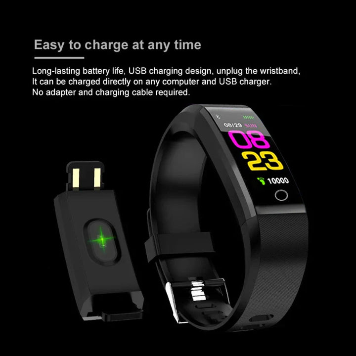 Smartwatch Men Women Heart Rate Blood Pressure Fitness Tracker