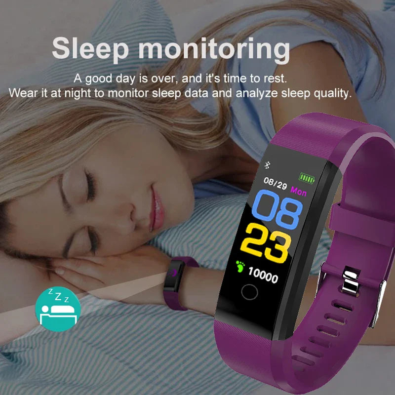 Smartwatch Men Women Heart Rate Blood Pressure Fitness Tracker