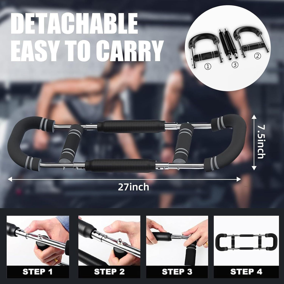 Adjustable U Shaped Arm Strength Chest Muscle Training Fitness Device