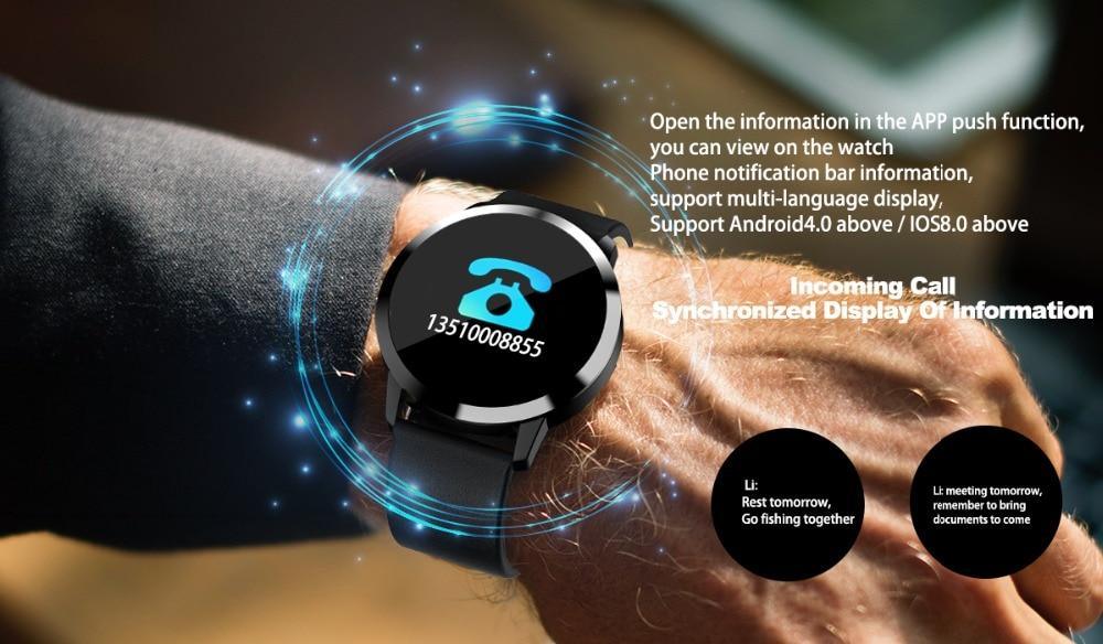 Q8 LED Bluetooth Smartwatch Stainless Steel Waterproof Fitness Tracker