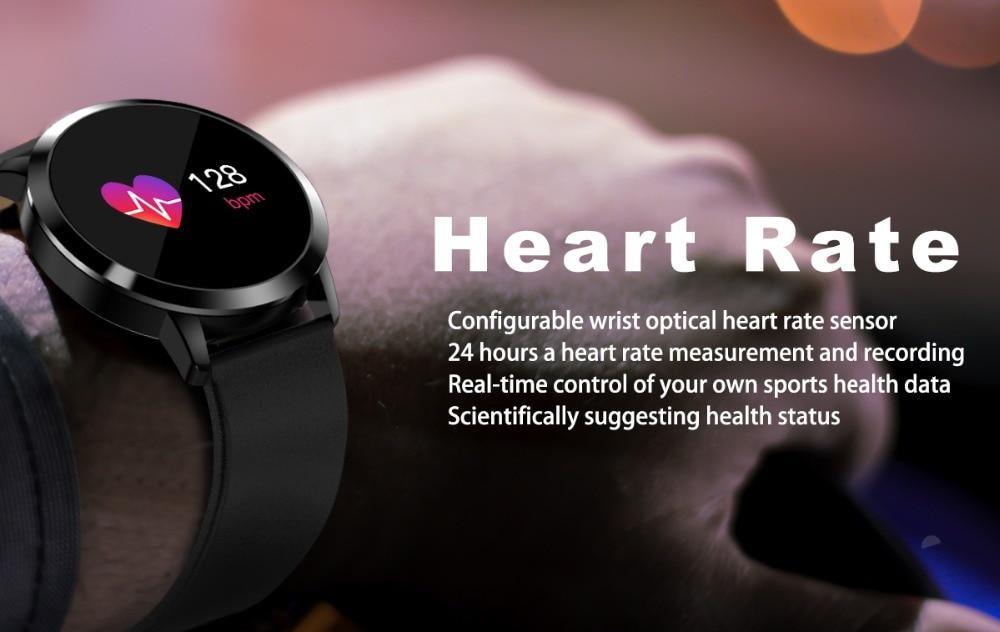 Q8 LED Bluetooth Smartwatch Stainless Steel Waterproof Fitness Tracker