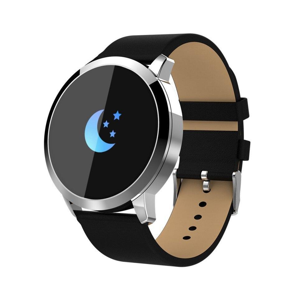 Q8 LED Bluetooth Smartwatch Stainless Steel Waterproof Fitness Tracker