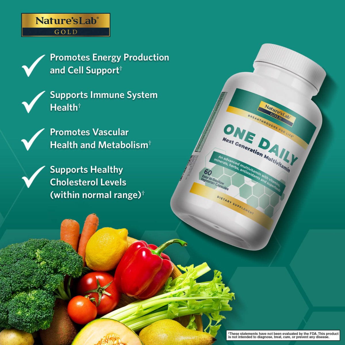 Nature’s Lab Gold One Daily Multivitamin Complete Nutritional Support