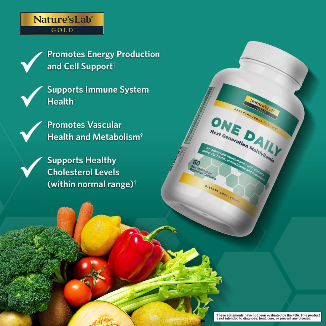 Nature’s Lab Gold One Daily Multivitamin Complete Nutritional Support