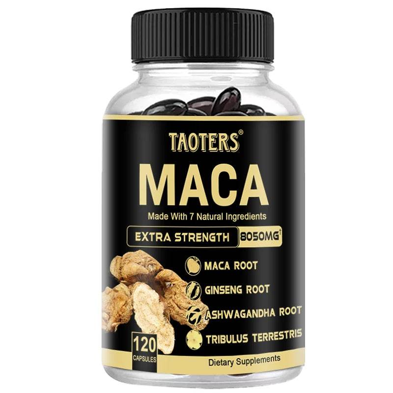 Maca Root Capsules Men Energy Performance Recovery Supplement Natural