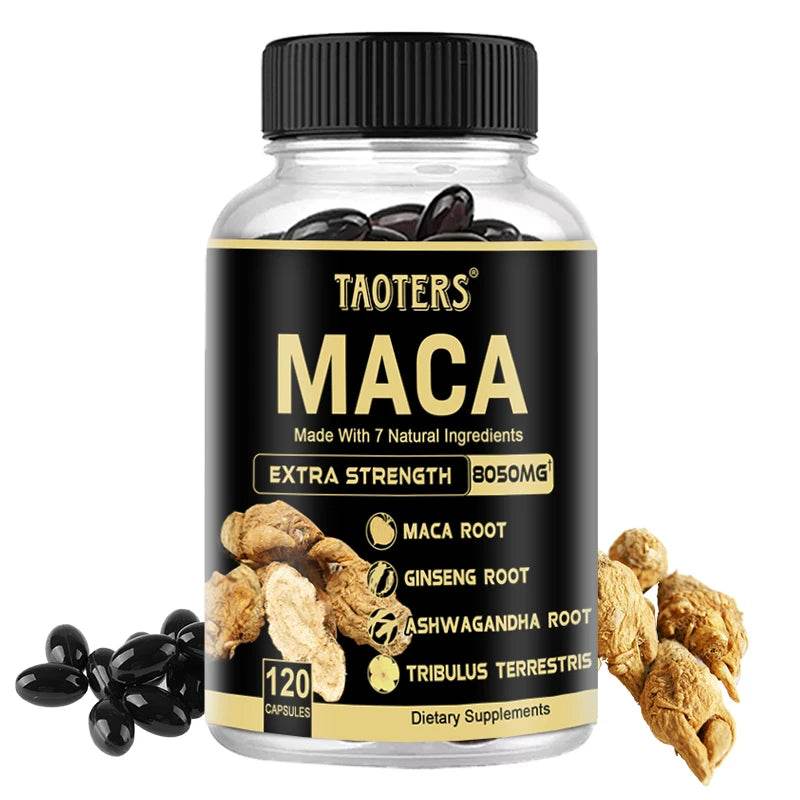 Maca Root Capsules Men Energy Performance Recovery Supplement Natural
