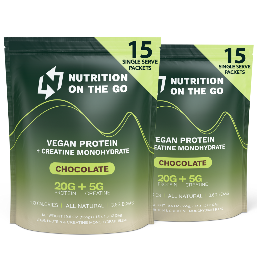 Vegan Protein Powder Creatine Single Serve Packets Travel Supplement