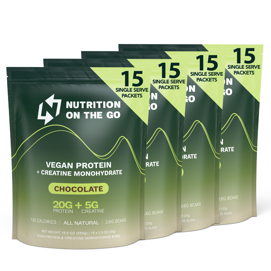 Vegan Protein Powder Creatine Single Serve Packets Travel Supplement