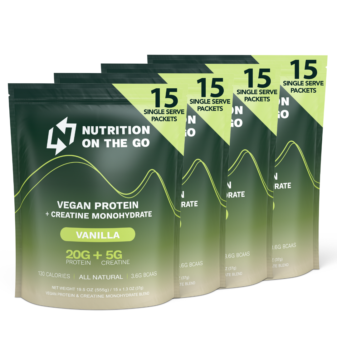 Vegan Protein Powder Creatine Single Serve Packets Travel Supplement