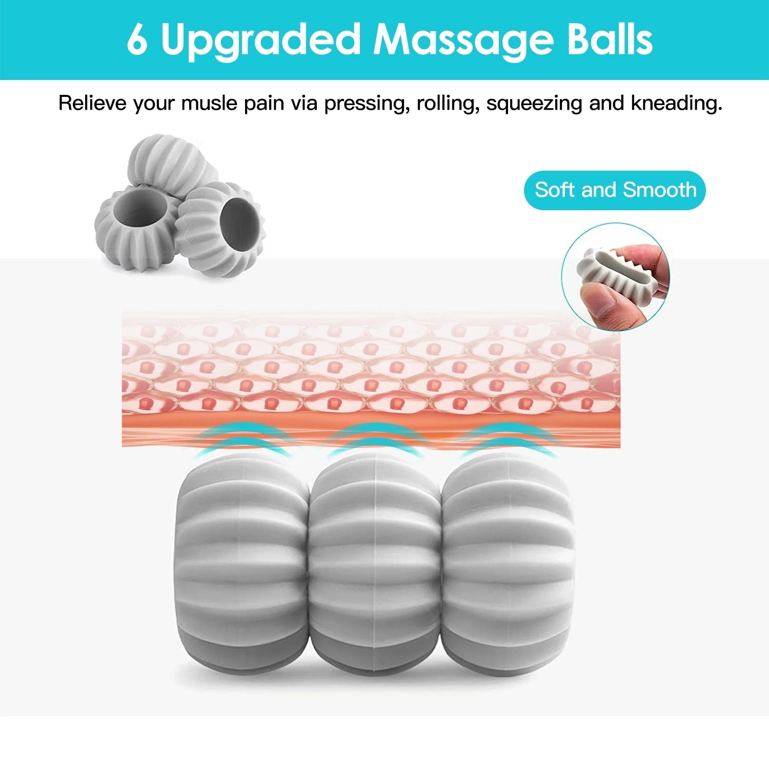 360 Rotatable Neck Roller Massager Trigger Point Portable Pain Relief