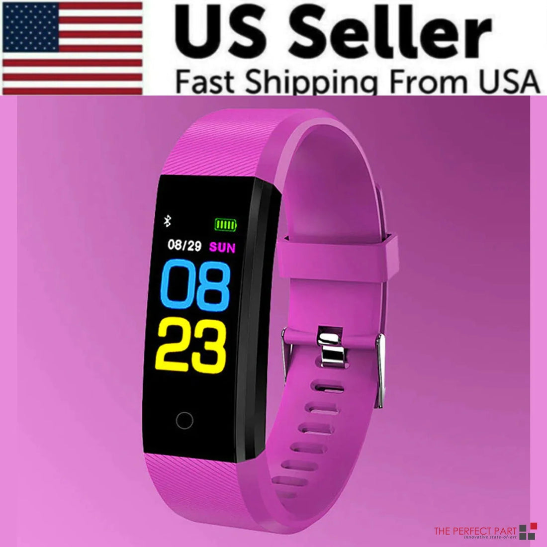 Waterproof Fitness Tracker Smart Watch with Heart Rate, BP, Sleep & Multi‑Sport