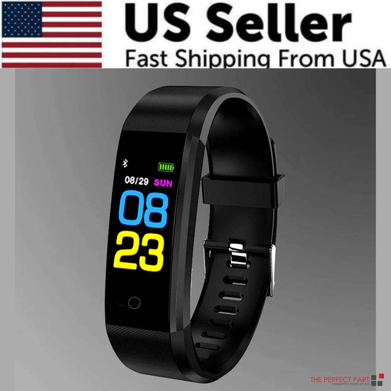 Waterproof Fitness Tracker Smart Watch with Heart Rate, BP, Sleep & Multi‑Sport