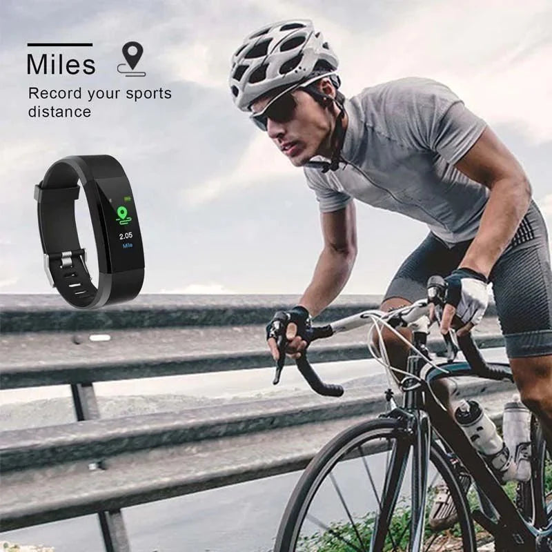 Waterproof Fitness Tracker Smart Watch with Heart Rate, BP, Sleep & Multi‑Sport