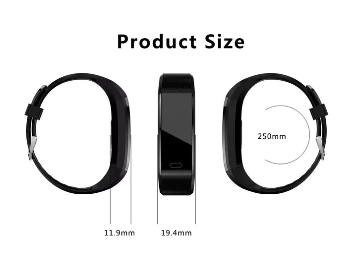 Waterproof Fitness Tracker Smart Watch with Heart Rate, BP, Sleep & Multi‑Sport