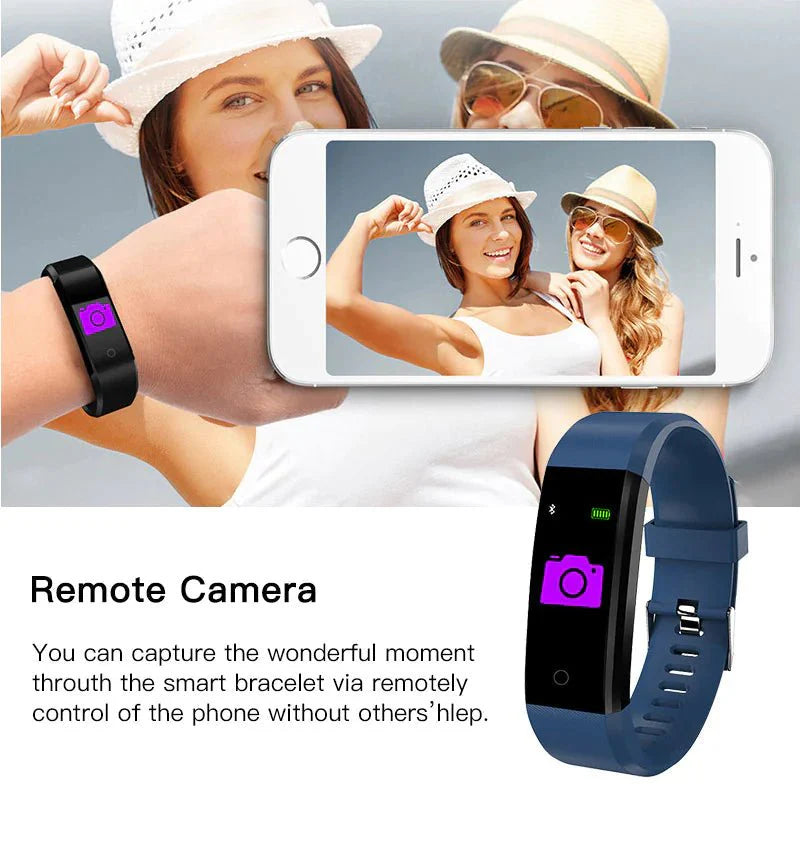 Waterproof Fitness Tracker Smart Watch with Heart Rate, BP, Sleep & Multi‑Sport