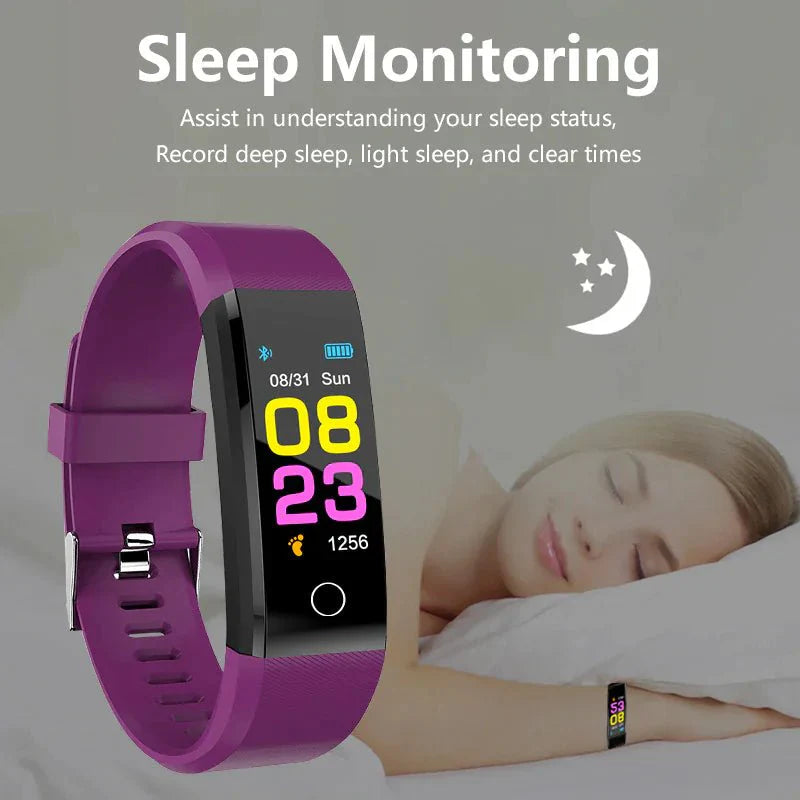 Waterproof Fitness Tracker Smart Watch with Heart Rate, BP, Sleep & Multi‑Sport