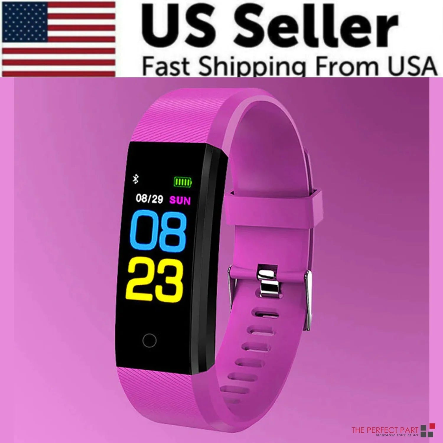 Waterproof Fitness Tracker Smart Watch with Heart Rate, BP, Sleep & Multi‑Sport