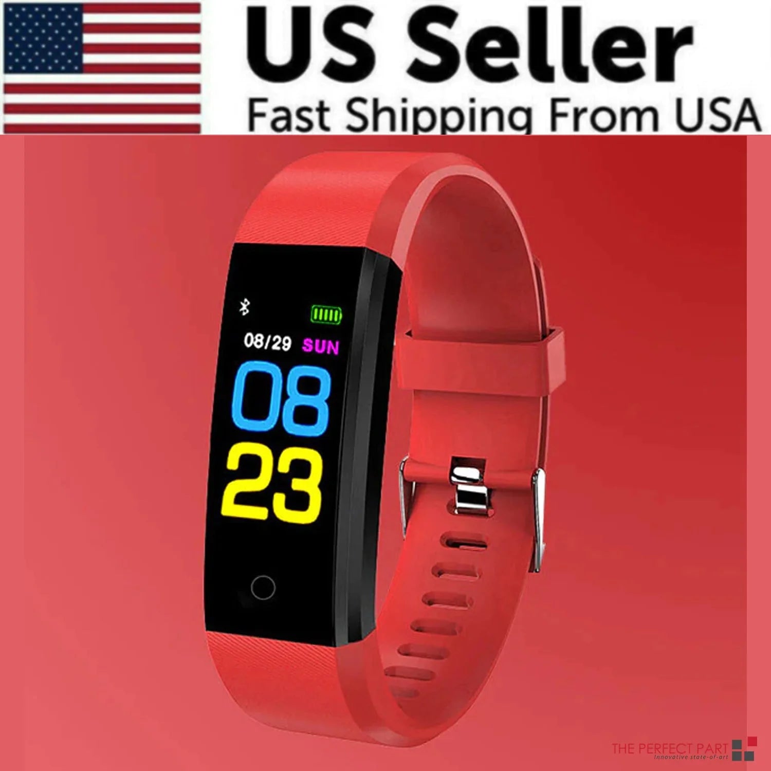 Waterproof Fitness Tracker Smart Watch with Heart Rate, BP, Sleep & Multi‑Sport