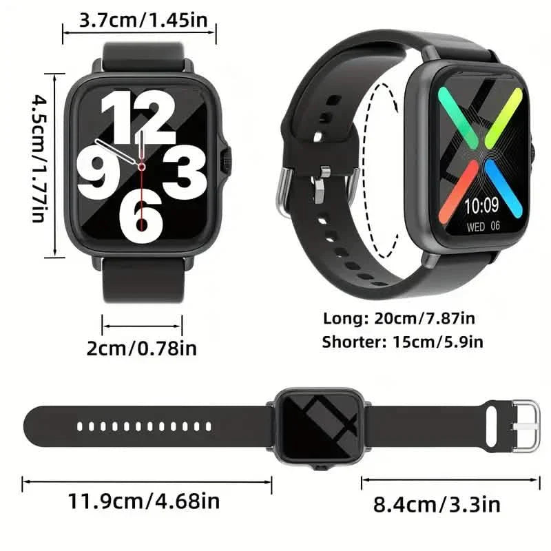 Full Touch Screen Smartwatch Activity Tracker Call Message Pedometer