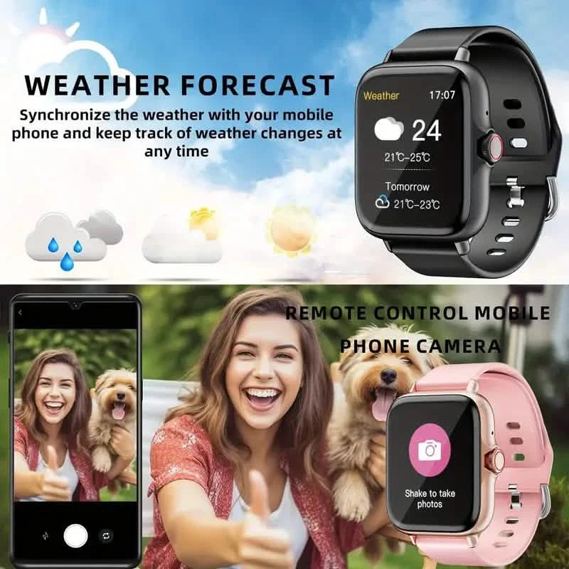 Full Touch Screen Smartwatch Activity Tracker Call Message Pedometer