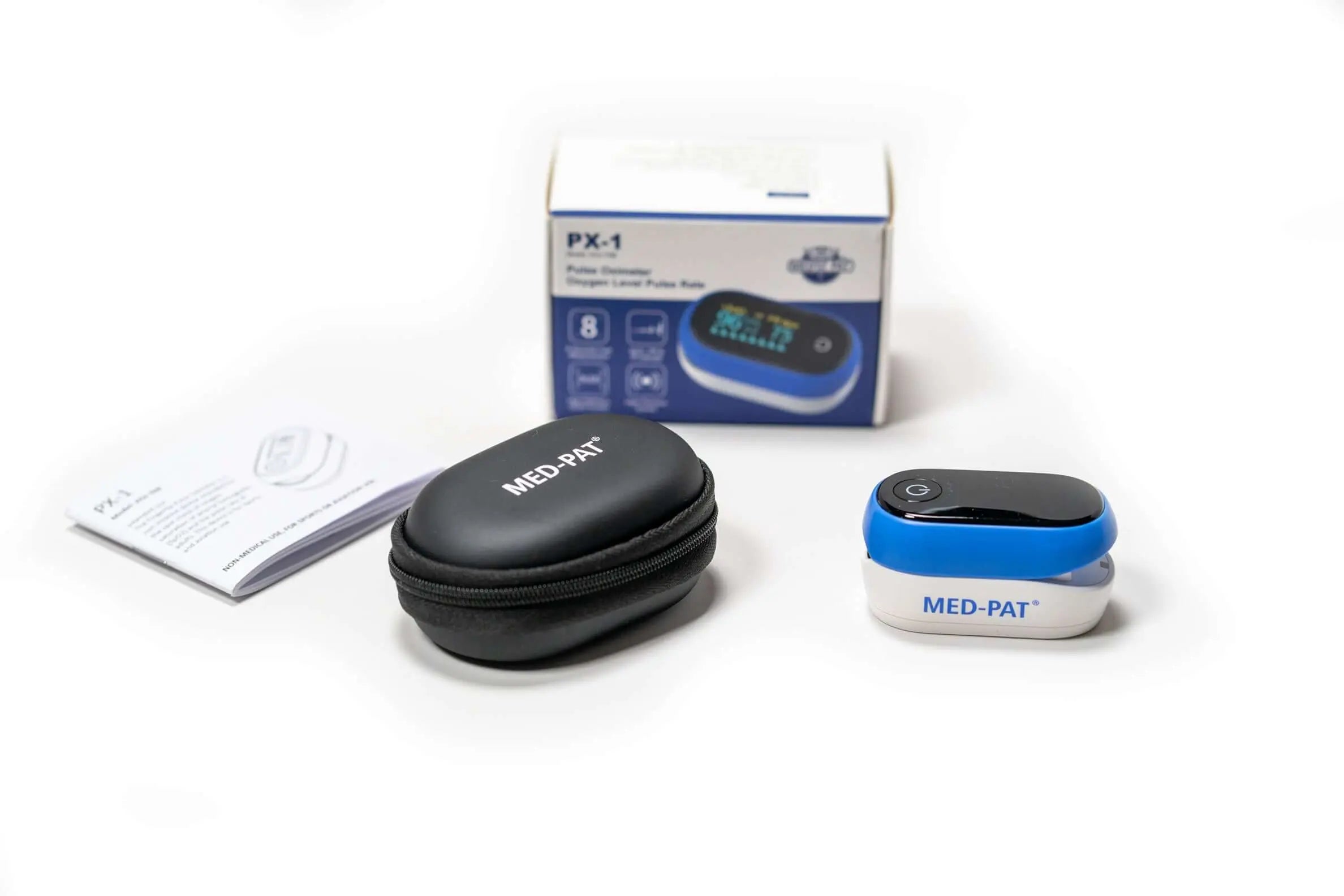 Med-Pat PX-1 Fingertip Pulse Oximeter SpO2 Pulse Rate Monitor