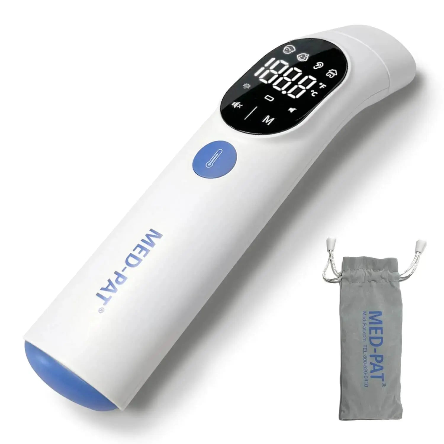 Med Pat TH1 Digital Infrared Thermometer Ear Forehead FDA Cleared